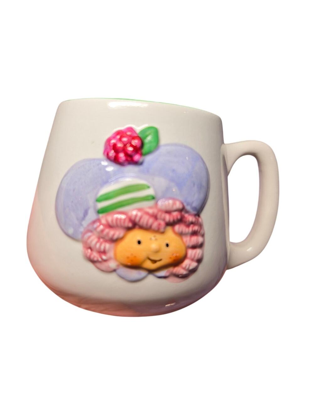 Vintage 1980's Strawberry Shortcake Raspberry Tart Earthen Ware Mug | 1982